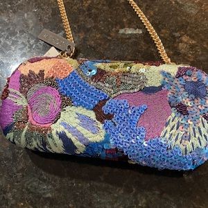 J crew clutch/Crossbody purse, beaded, sequenced and embroidered